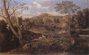 Landscape with Three Men Nicolas Poussin
